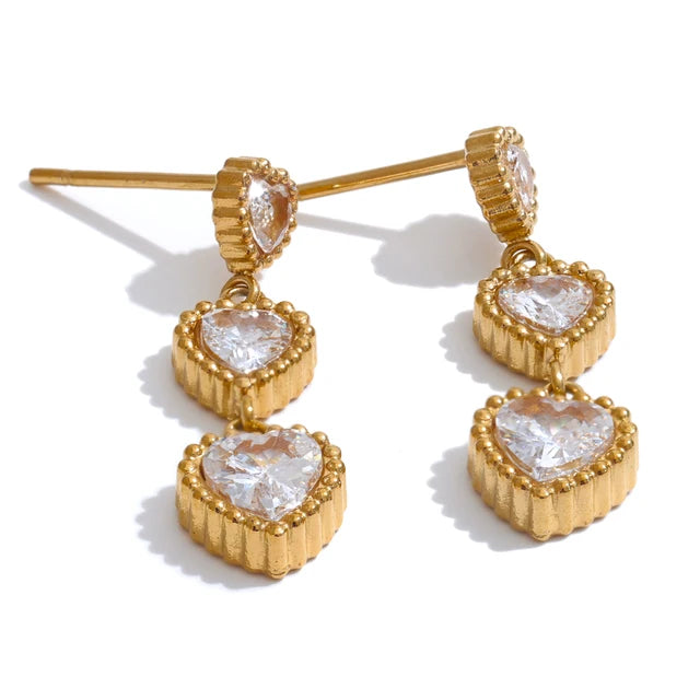 Boucles Valentina plaqué or 18K