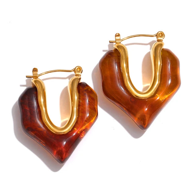 Boucles Erable plaqué or 18K