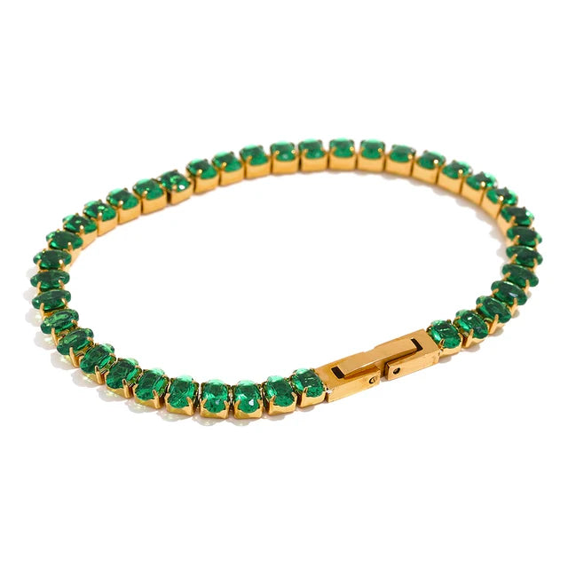 Bracelet Eucalyptus plaqué or 18k