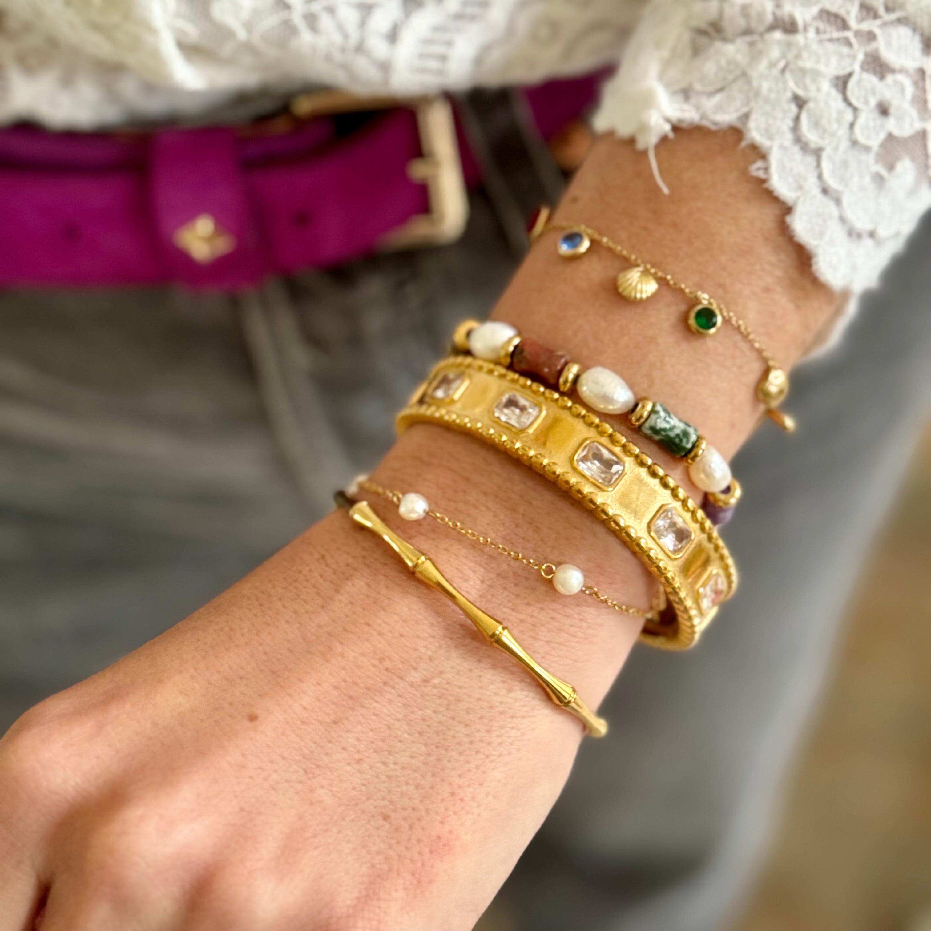 Bracelet Océane plaqué or 18K