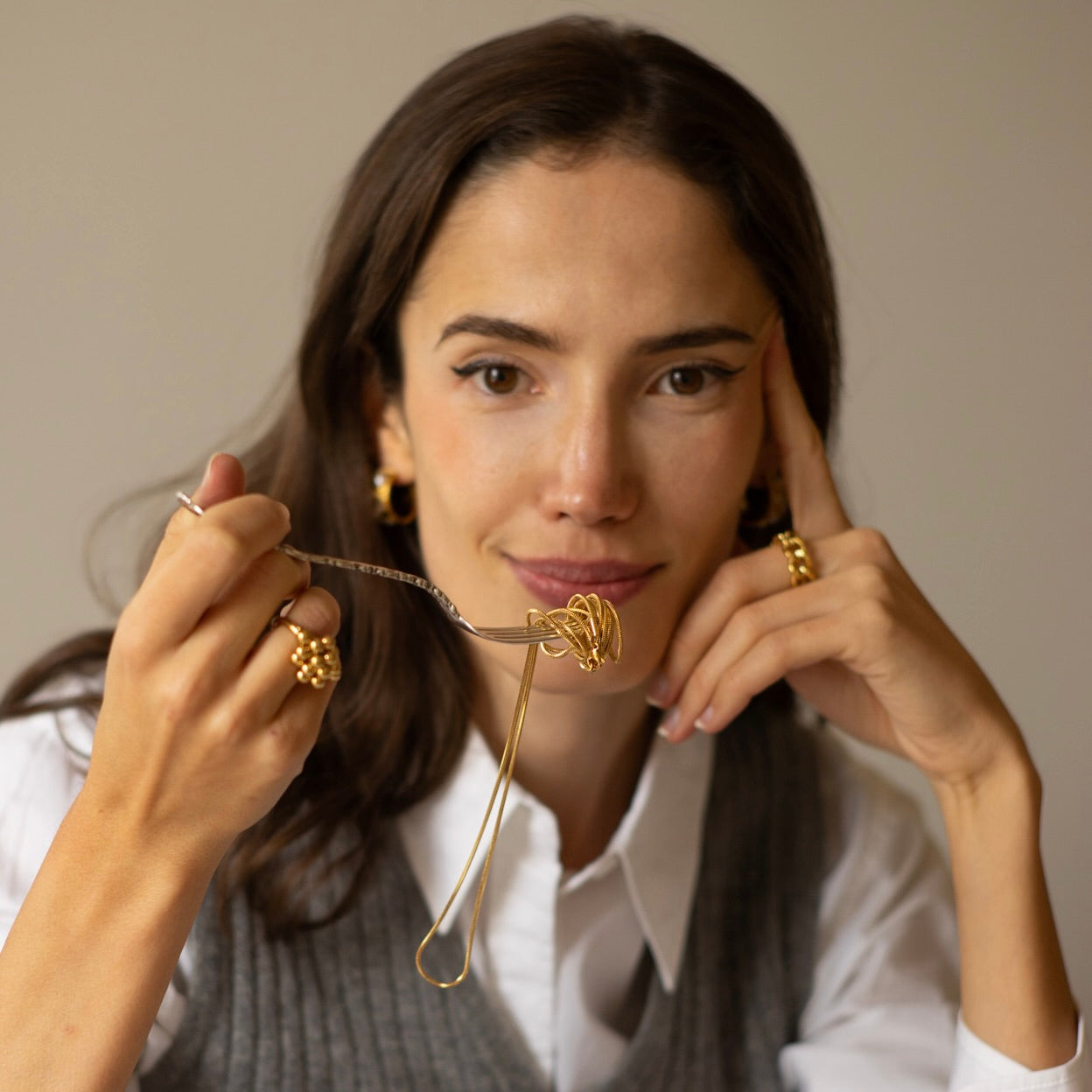 Bague Chérie plaqué or 18K