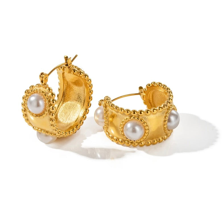 Boucles Anna plaqué or 18k