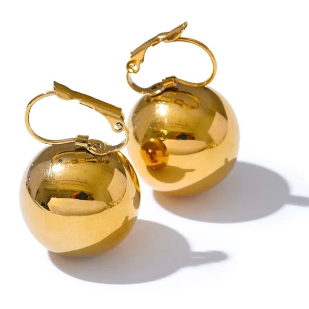 Boucles Sphère plaqué or 18K