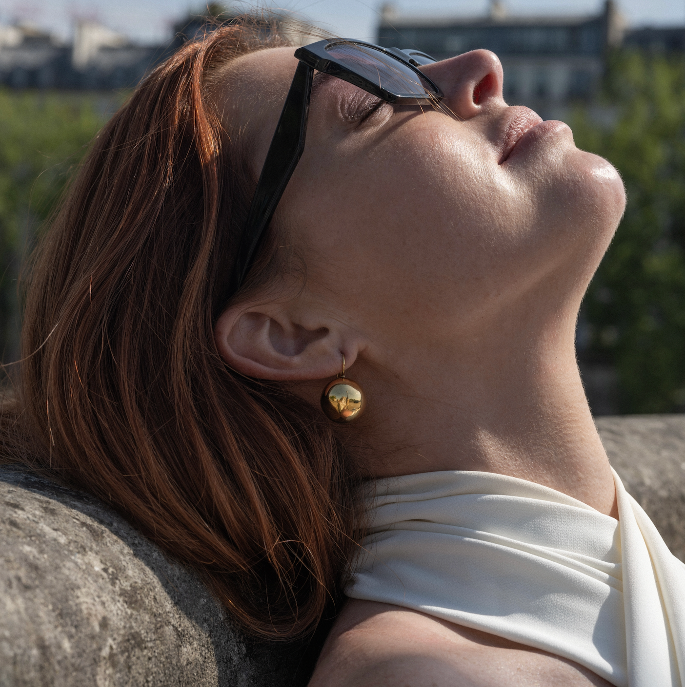 Boucles Sphère plaqué or 18K