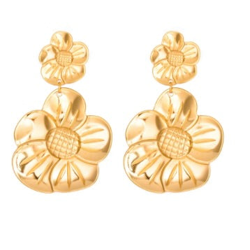 Boucles Jasmine plaqué or 18K