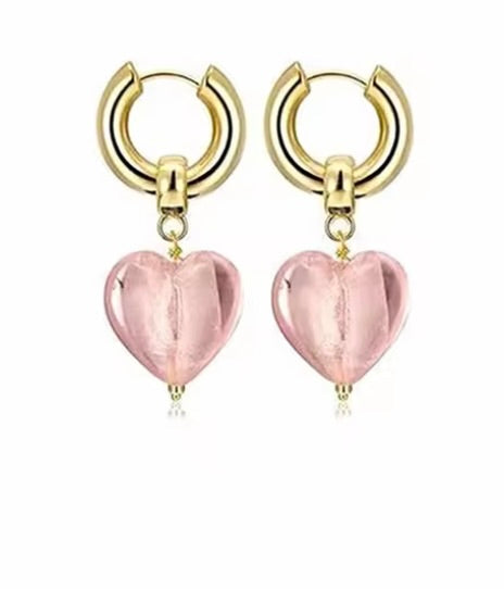 Boucles Yota roses plaqué or 14K