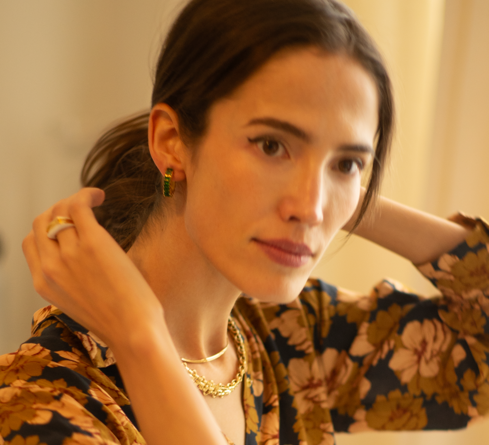 Boucles Tina plaqué or 18K