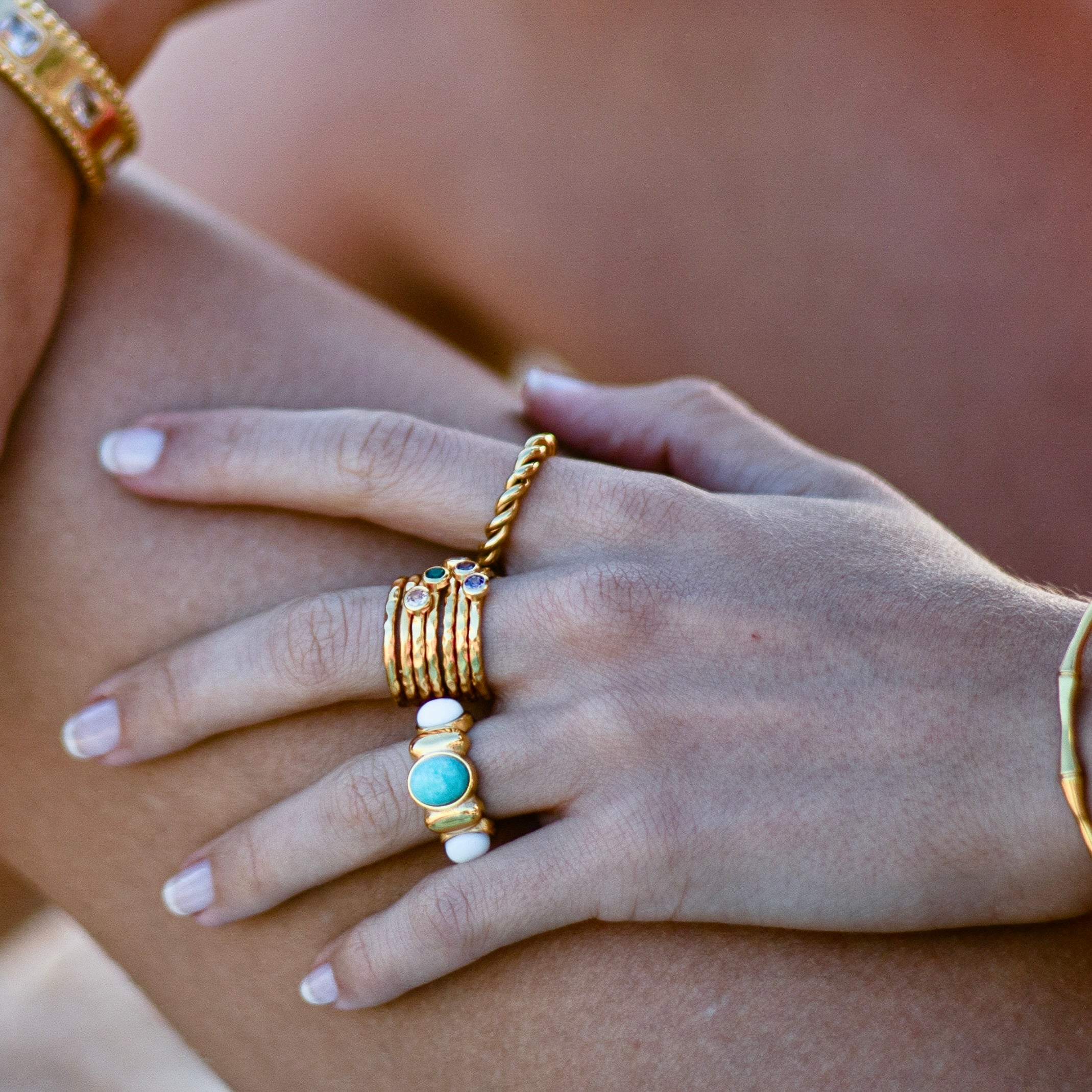 Bague Aimée plaqué or 18k