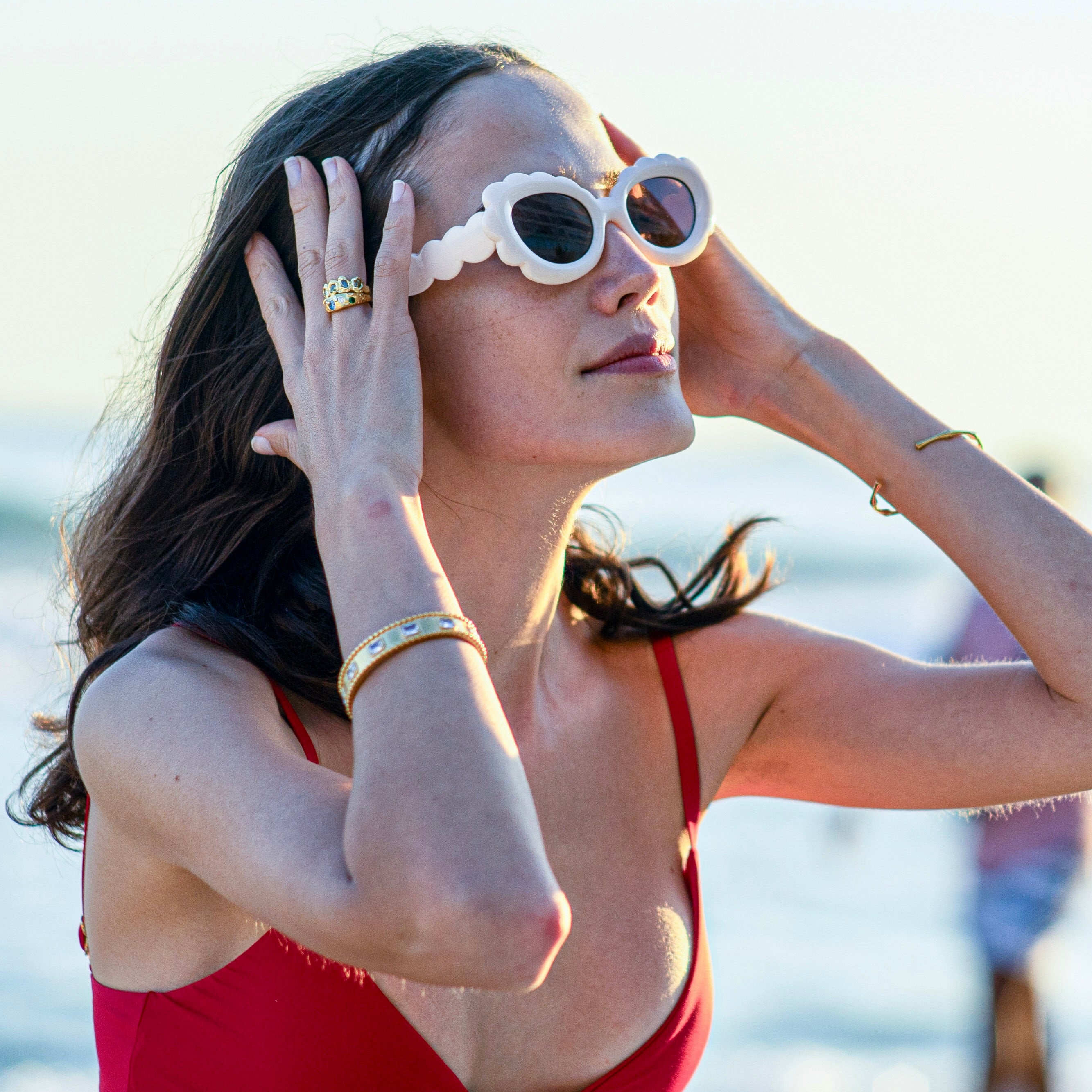 Bague Pierrette noire plaqué or 18K