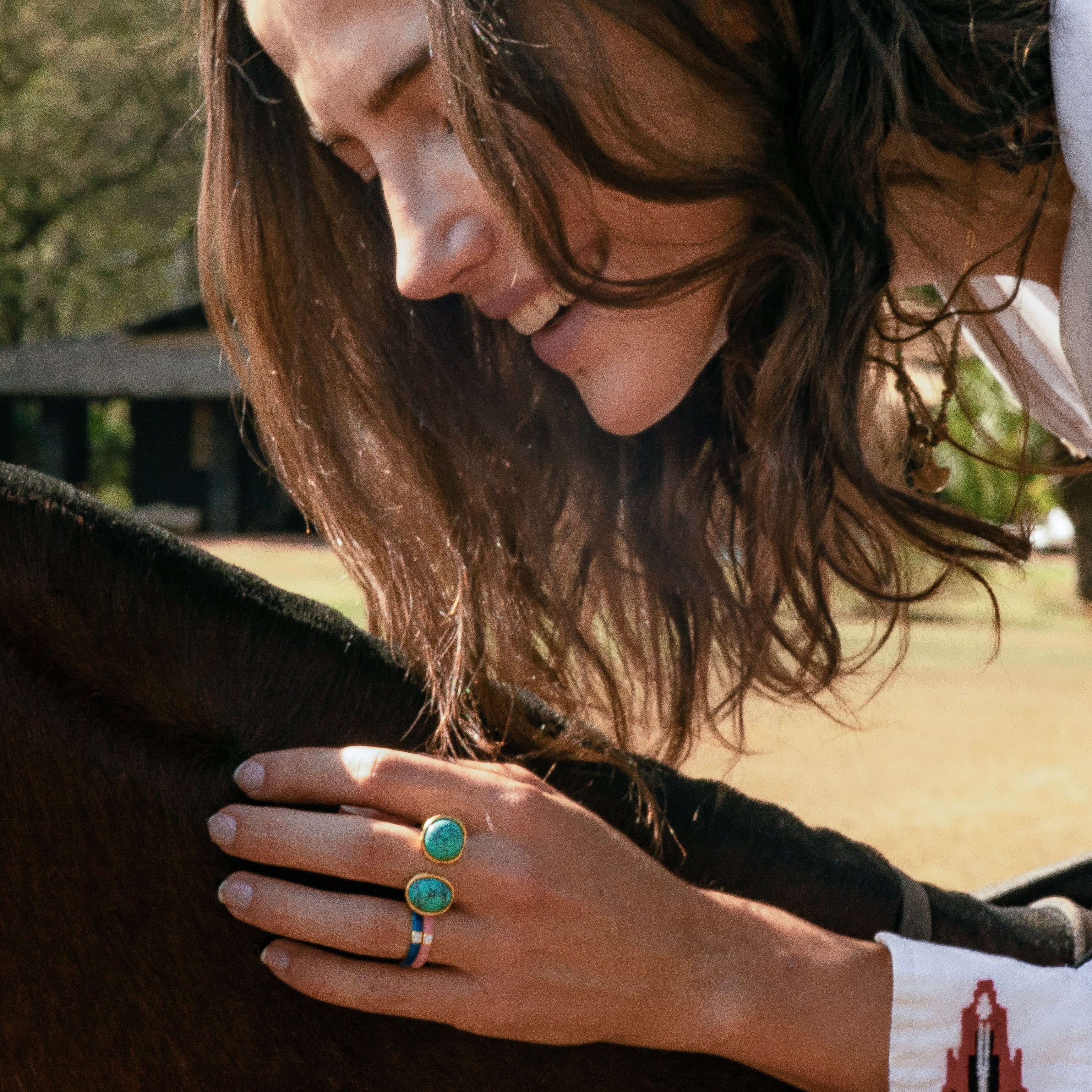 Bague Agathe bleue plaqué or 18K