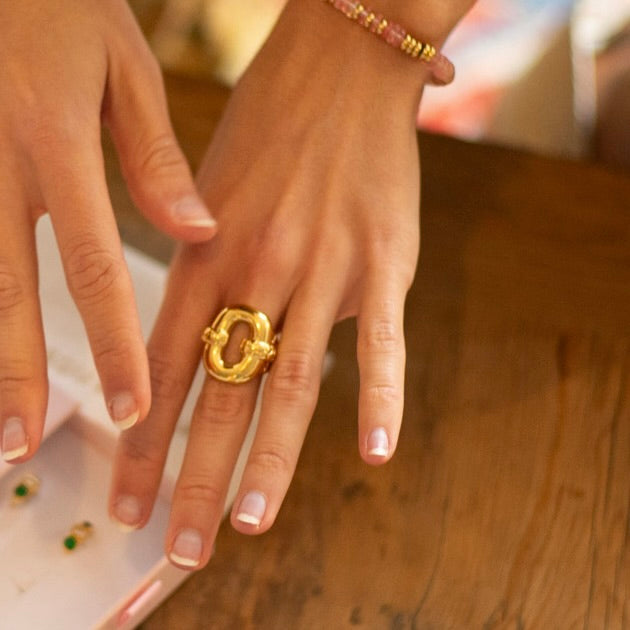 Bague Cheyenne plaqué or 18K