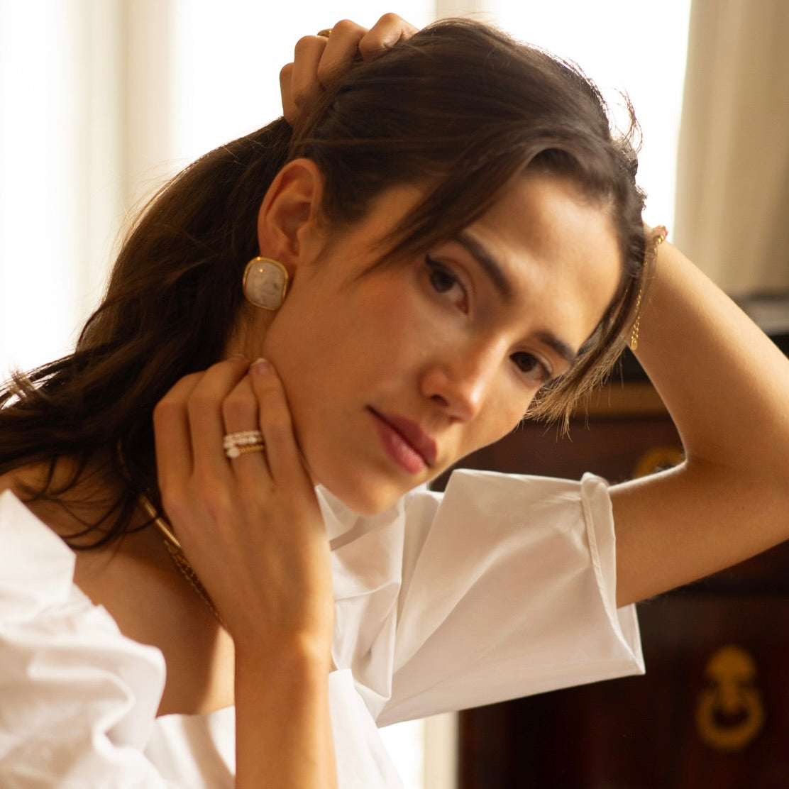 Boucles Brigitte plaqué or 18K