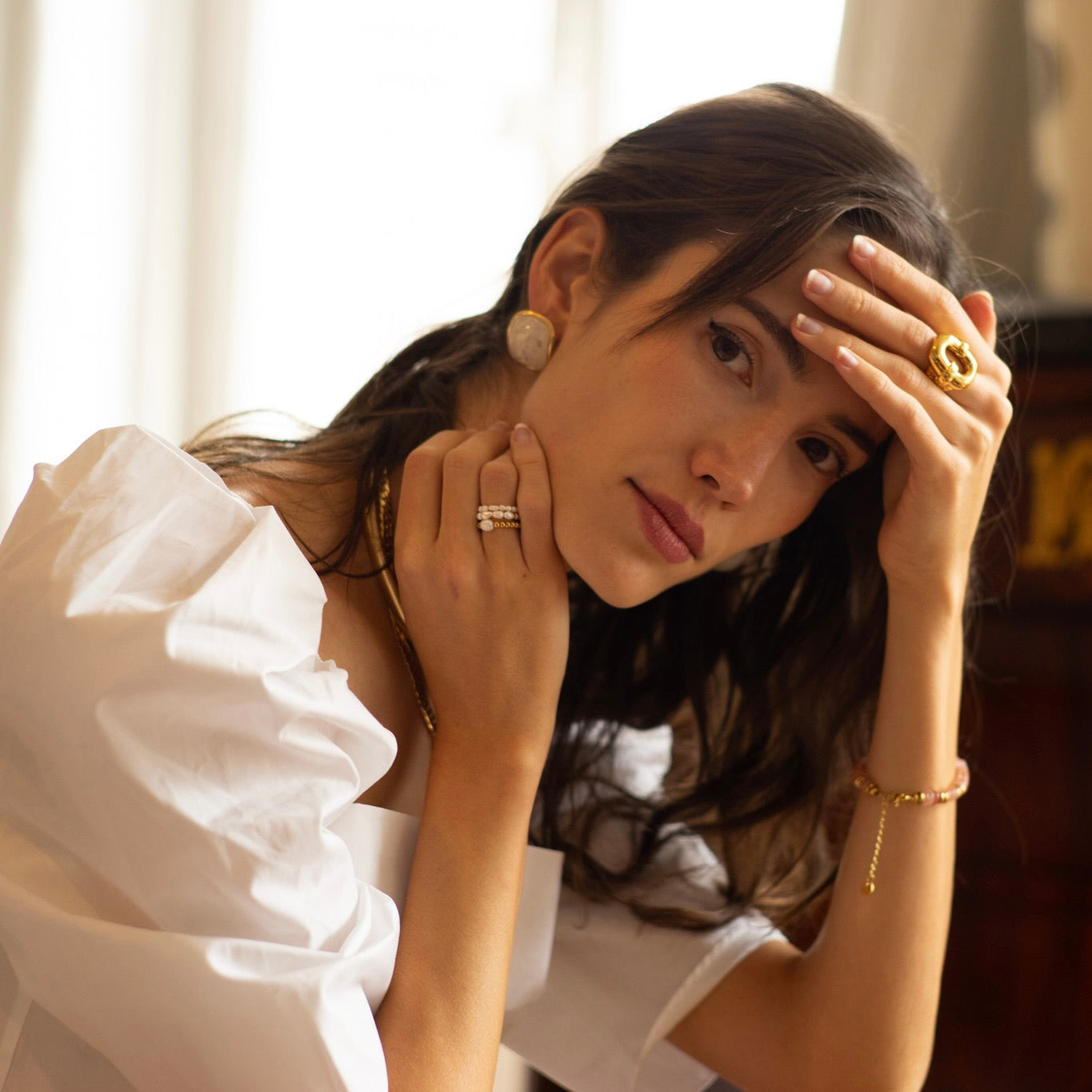 Boucles Brigitte plaqué or 18K