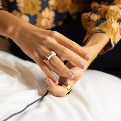 Bague Emailia plaqué or 18K