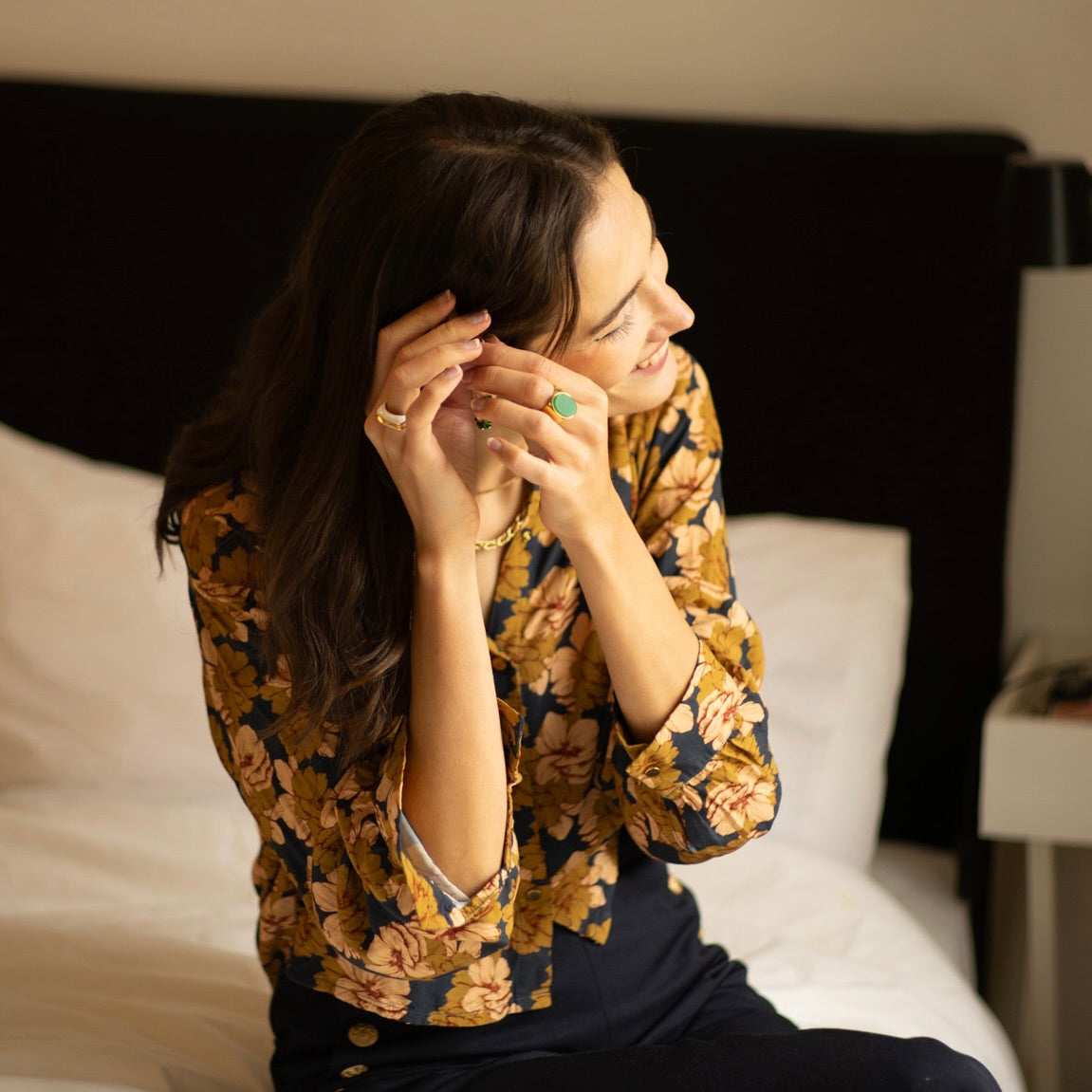 Bague Vertelle verte plaqué or 18K