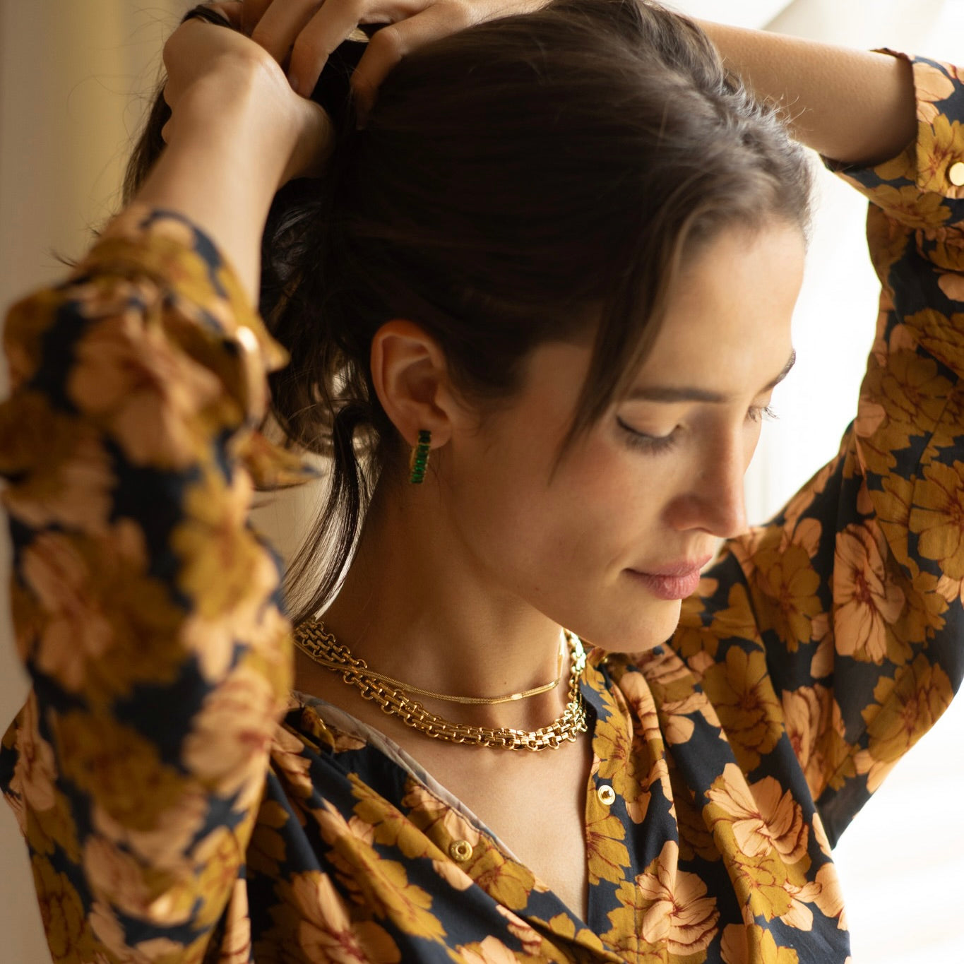 Boucles Tina plaqué or 18K