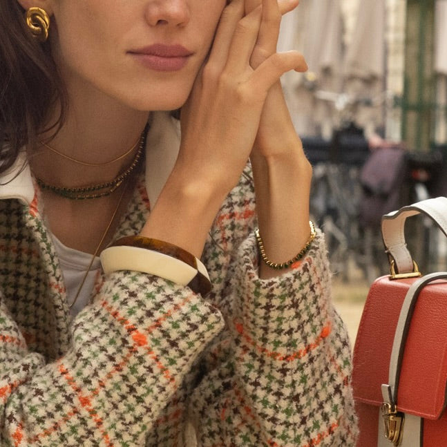 Bracelet Eucalyptus plaqué or 18k