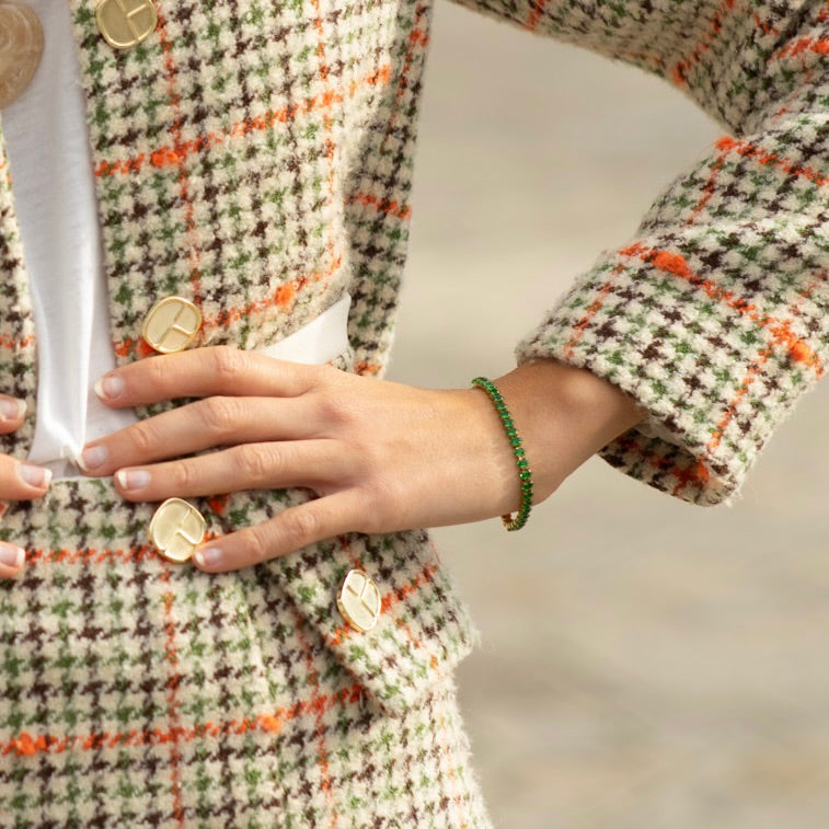 Bracelet Eucalyptus plaqué or 18k