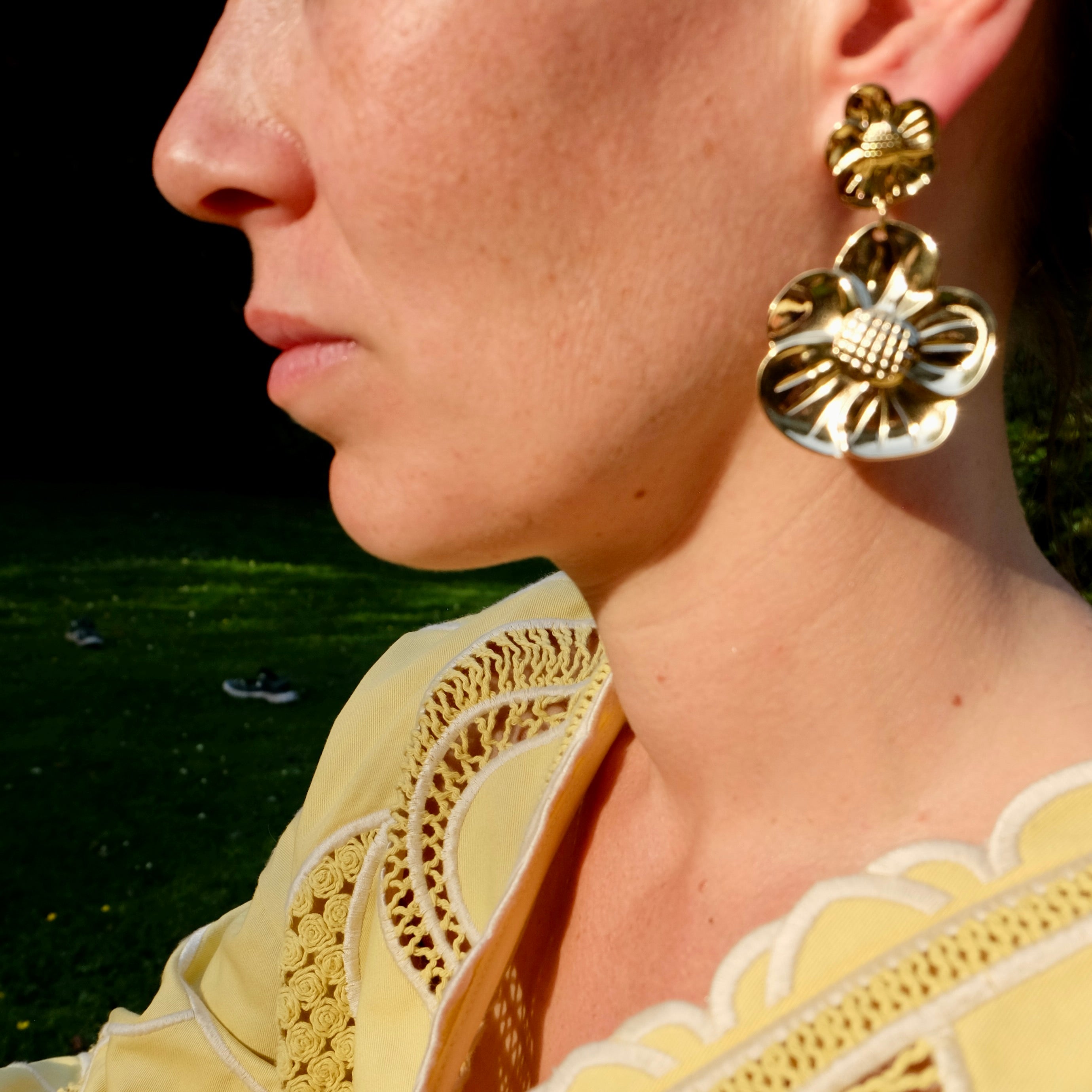 Boucles Jasmine plaqué or 18K