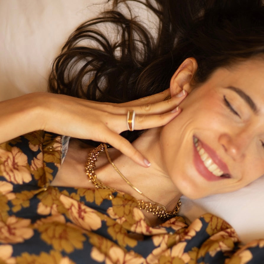 Bague Emailia plaqué or 18K