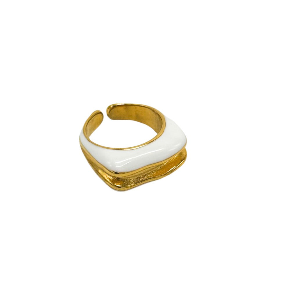Bague Emailia plaqué or 18K