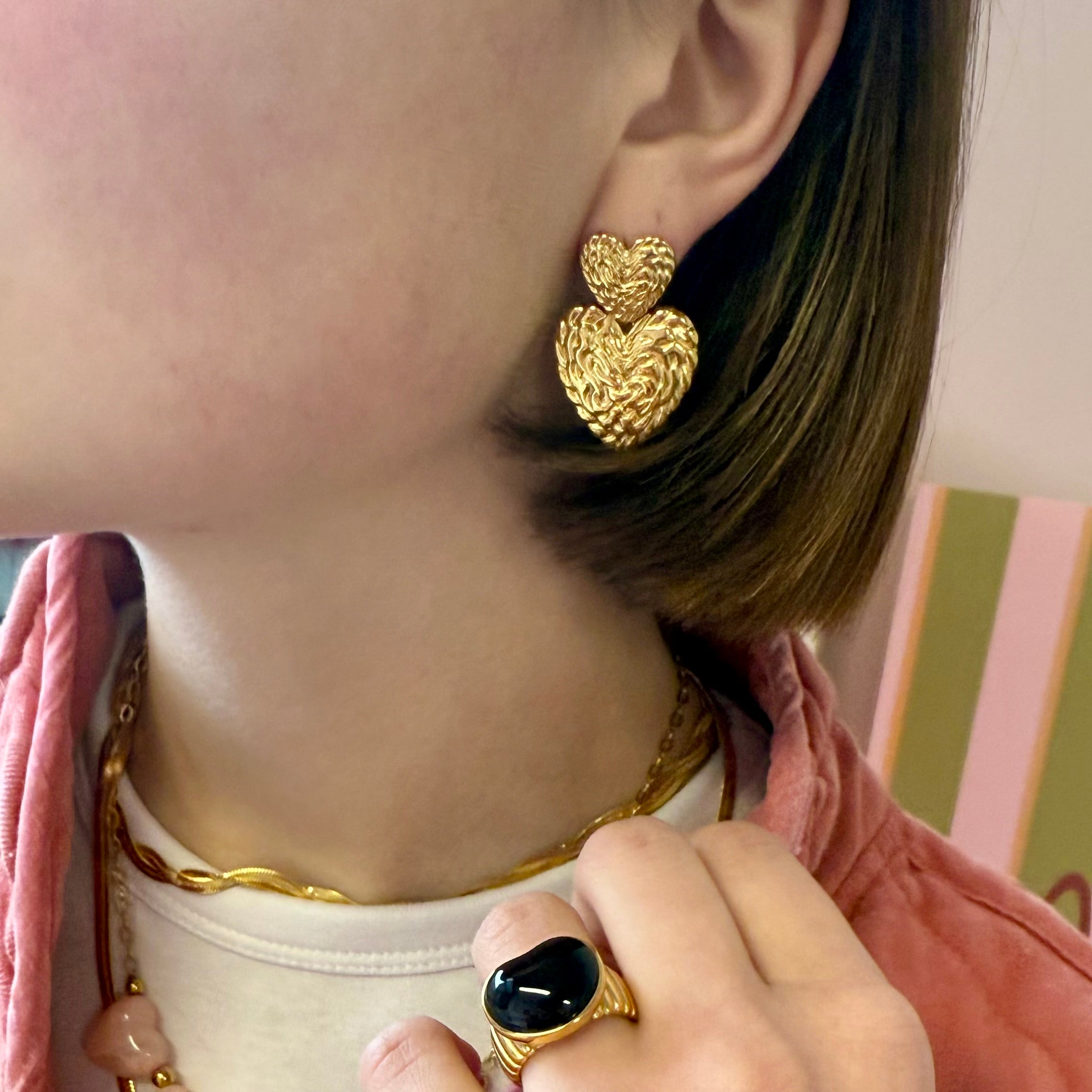 Boucles Lola plaqué or 18K