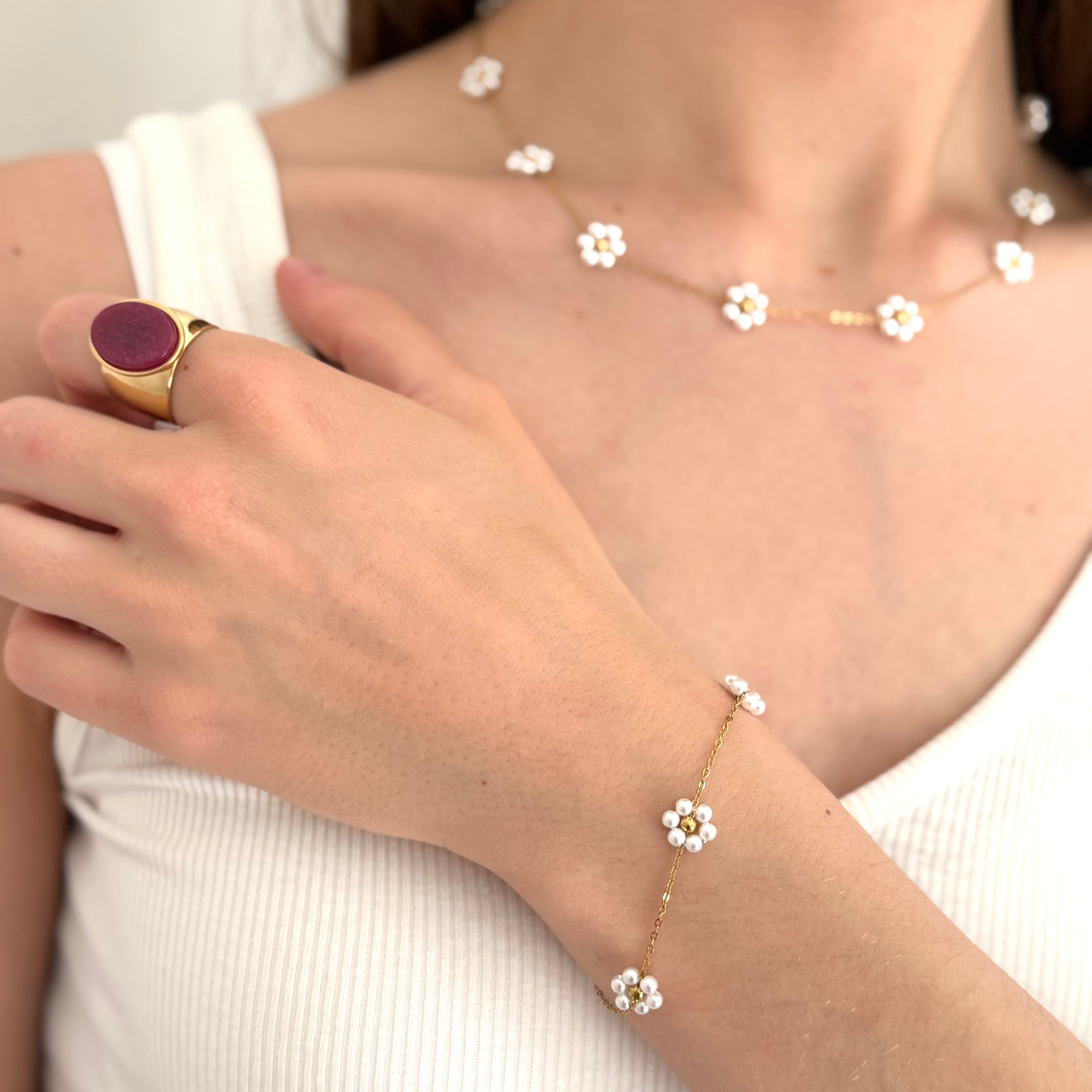 Bracelet Nacrette plaqué or 18K