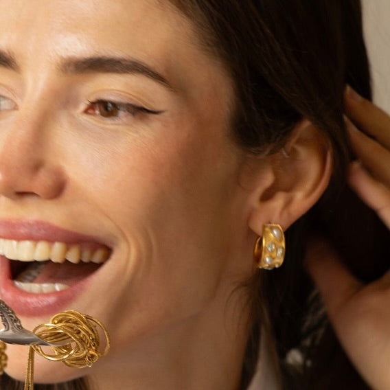 Boucles Irina plaqué or 18K