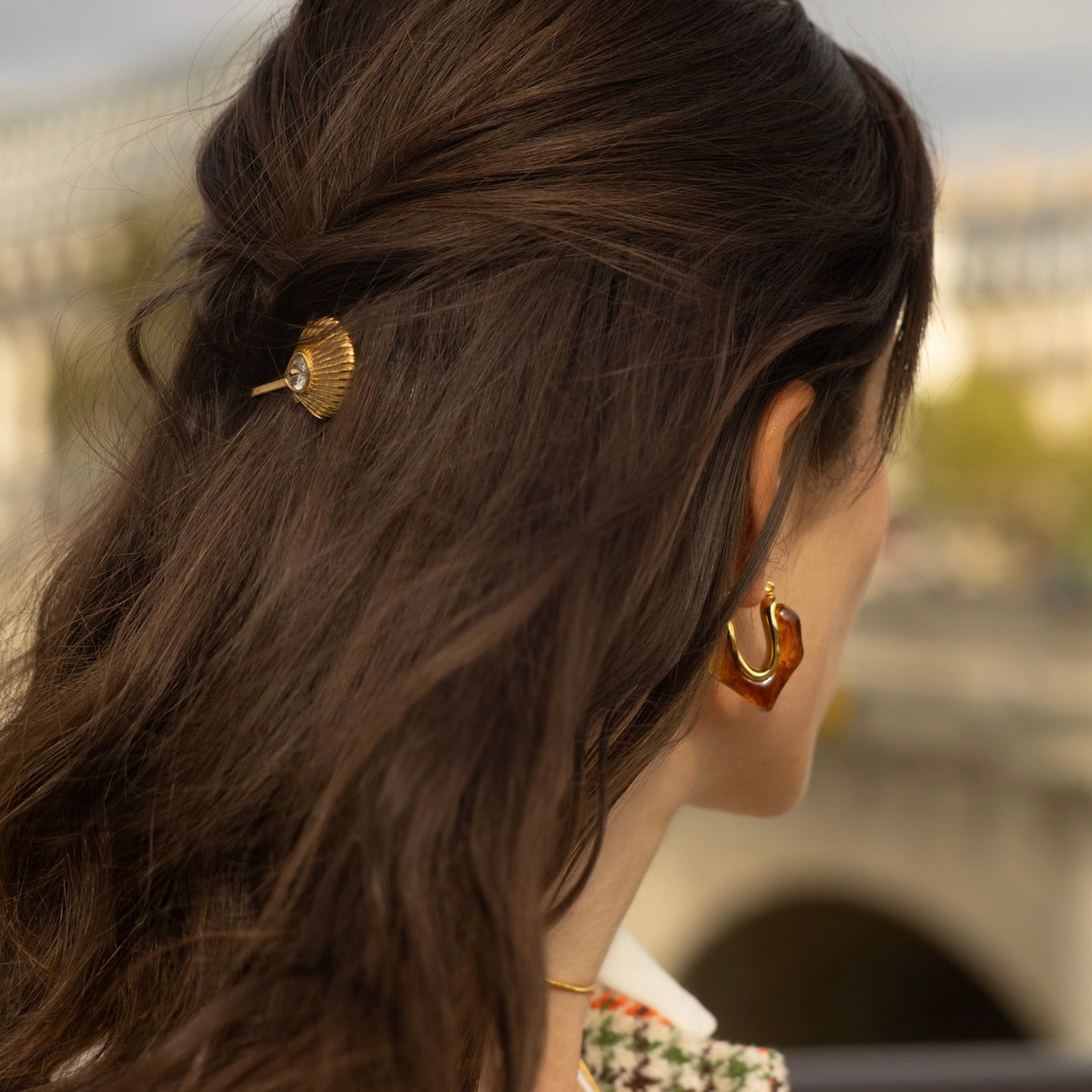 Boucles Erable plaqué or 18K