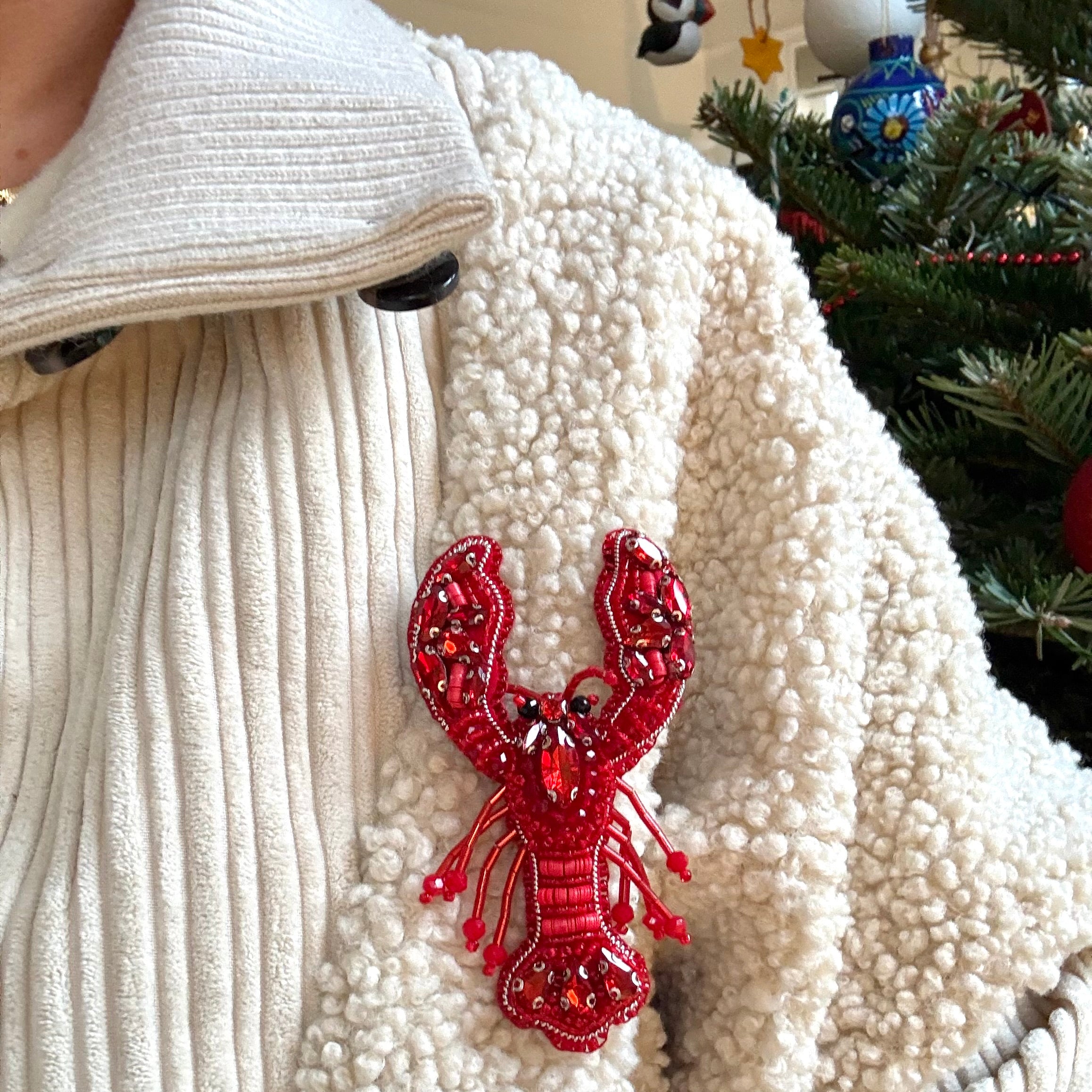 Broche Homard Perlée